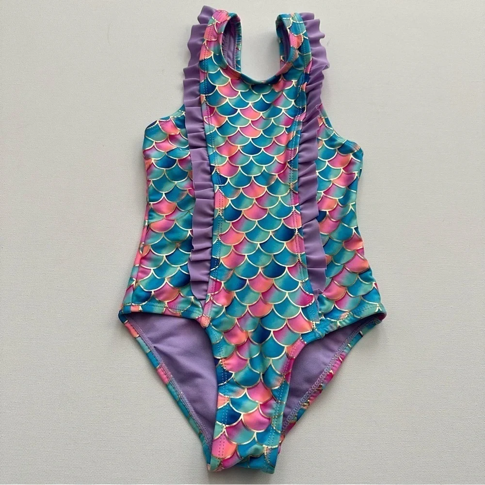 XOXO Girls Mermaid One Piece Swimsuit Size 4